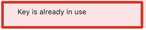 ssh-key is alreay in use